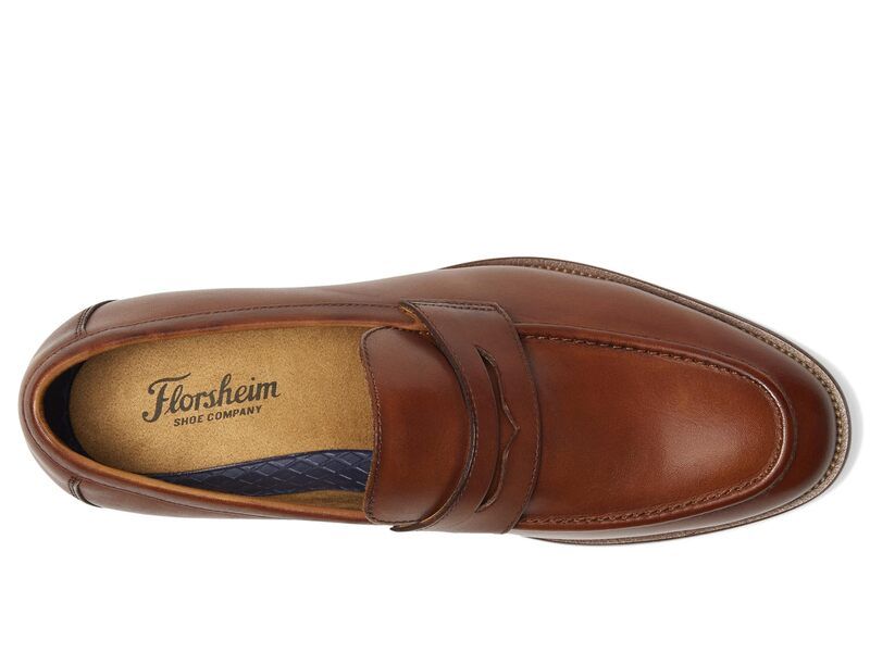 フローシャイム メンズ シューズ オックスフォード ローファー Florsheim Rucci Moc Toe Penny Loafer Cognac