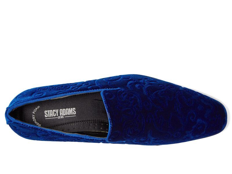 ステイシーアダムス メンズ シューズ スリッポン・ローファー Stacy Adamsaunders Velour SlipOn Royal Blue ブルー