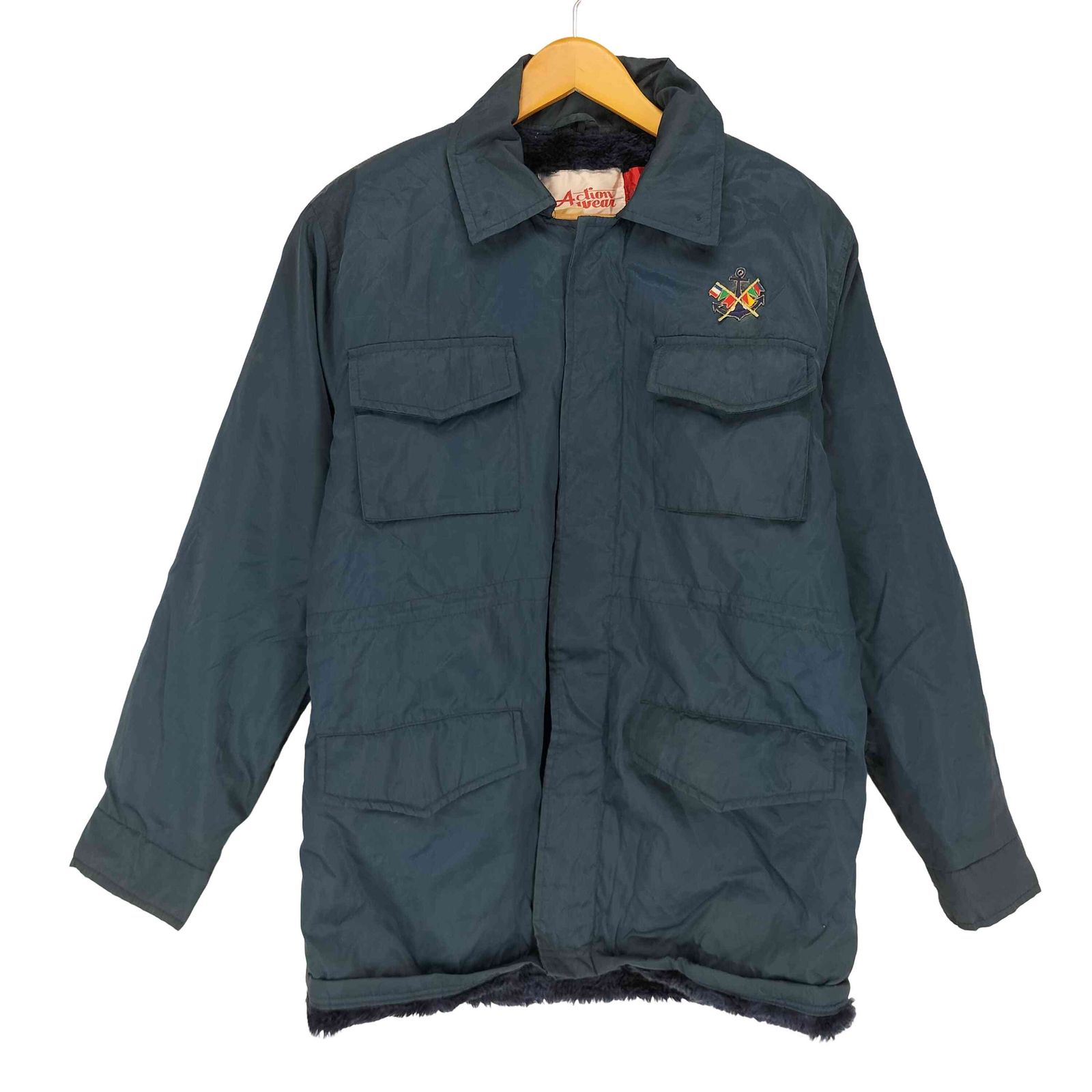 レアメンズ！！今の時期に最適！数時間程度着用済み！ ユーズドフルギ USED古着 Action Wear 裏ボア ワークジャケット メンズ