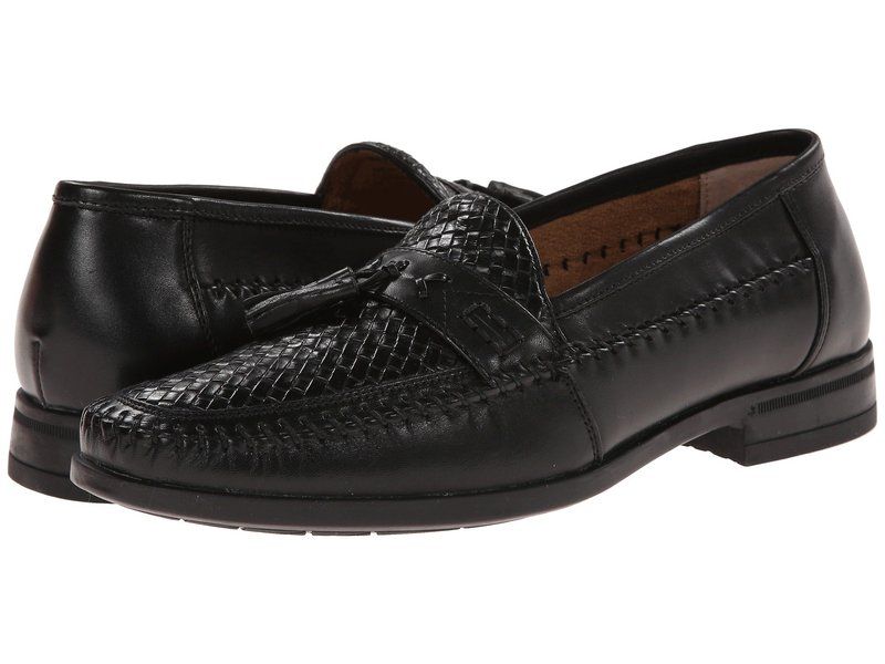 ノンブッシュ メンズ シューズ スリッポン・ローファー Nunn Bush Strafford Woven Moc Toe Loafer Black ブラック