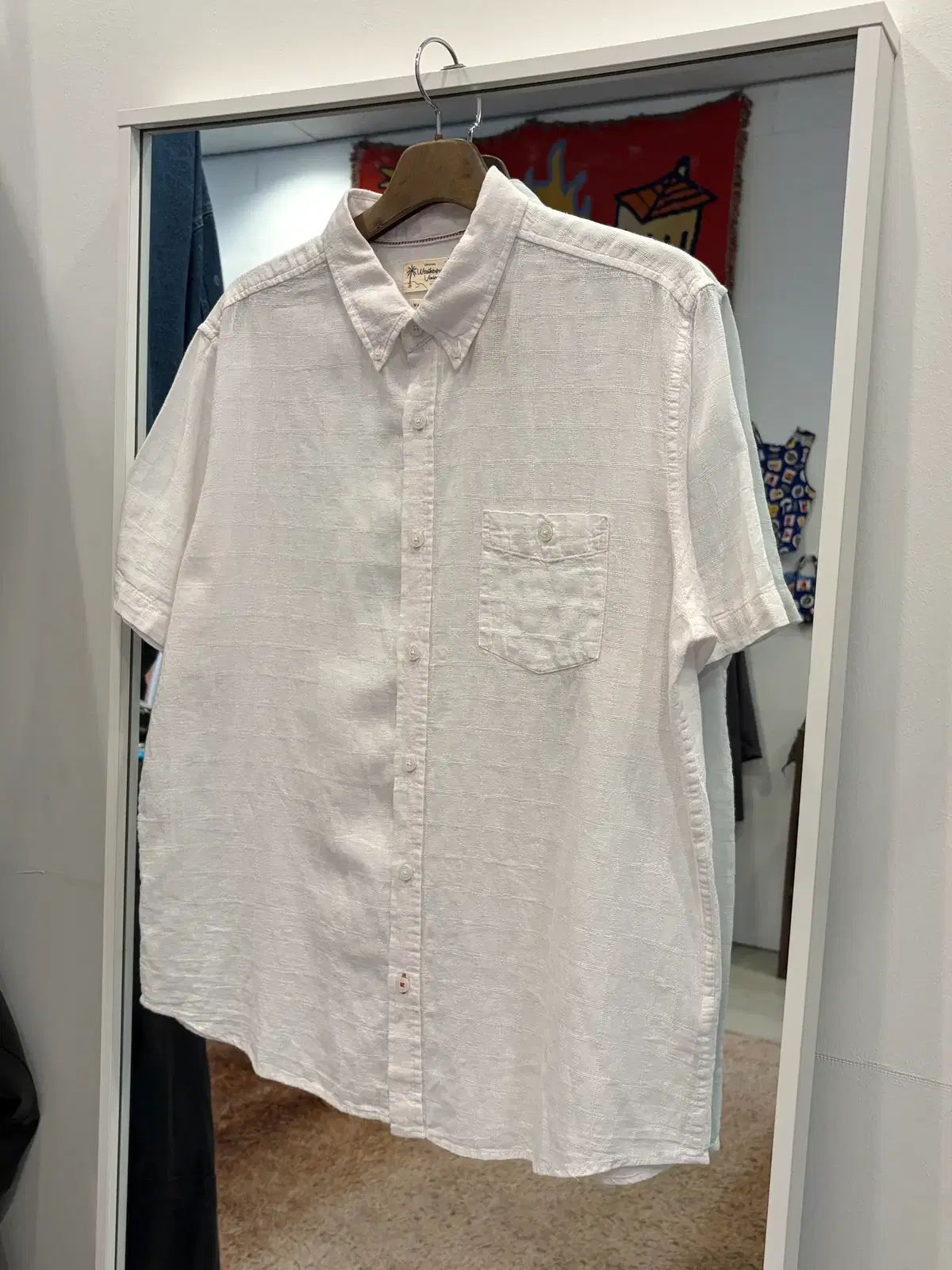Weatherproof vintage リネン 半袖 シャツ