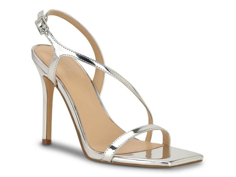 カルバンクライン レディース シューズ サンダル Calvin Klein Tansley Sandal Silver Metallic シルバー