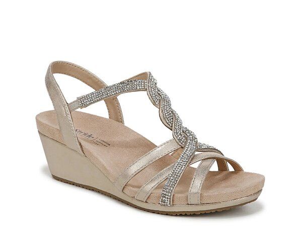ライフストライド レディース シューズ サンダル ヒール LifeStride Miami Wedge Heel Platino