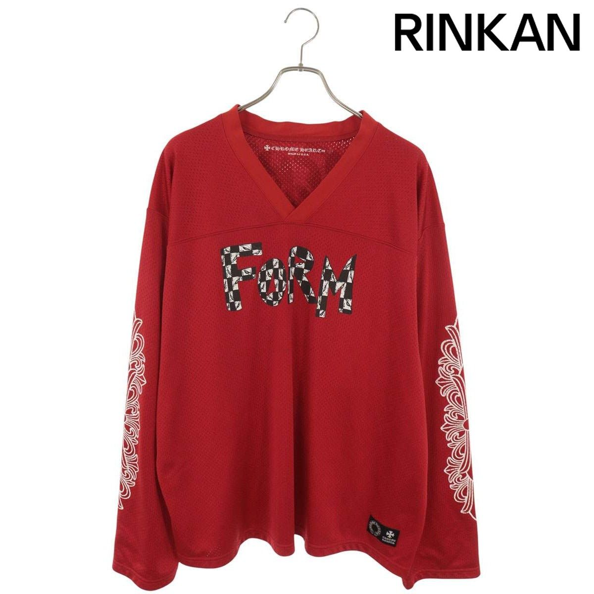 クロムハーツ MESH WARM UP JERSEY CHプリントメッシュ長袖カットソー メンズ XXL