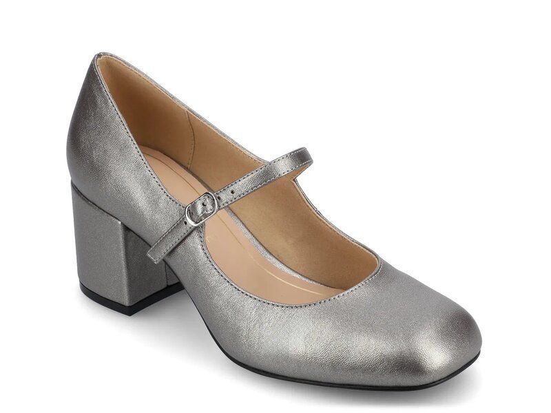 ジャーニー レディース シューズ パンプス Journee Okenna Mary Jane Pump Pewter Metallic ピューター