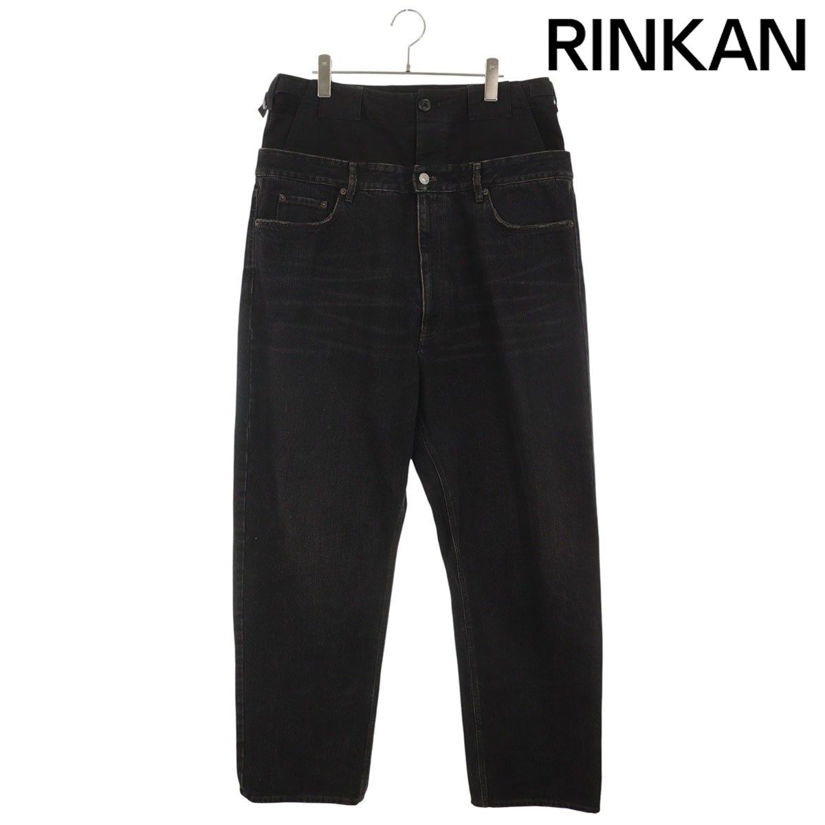 バレンシアガ  21AW  661609 TBP47 レイヤードワイドデニムパンツ メンズ M バレンシアガ 21AW 661609 TBP47 レイヤードワイドデニムパンツ メンズ
