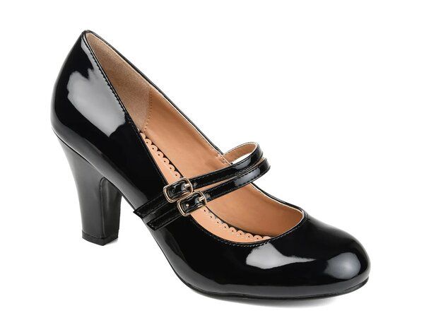 ジャーニー レディース シューズ パンプス Journee Windy Mary Jane Pump Black Patent ブラック