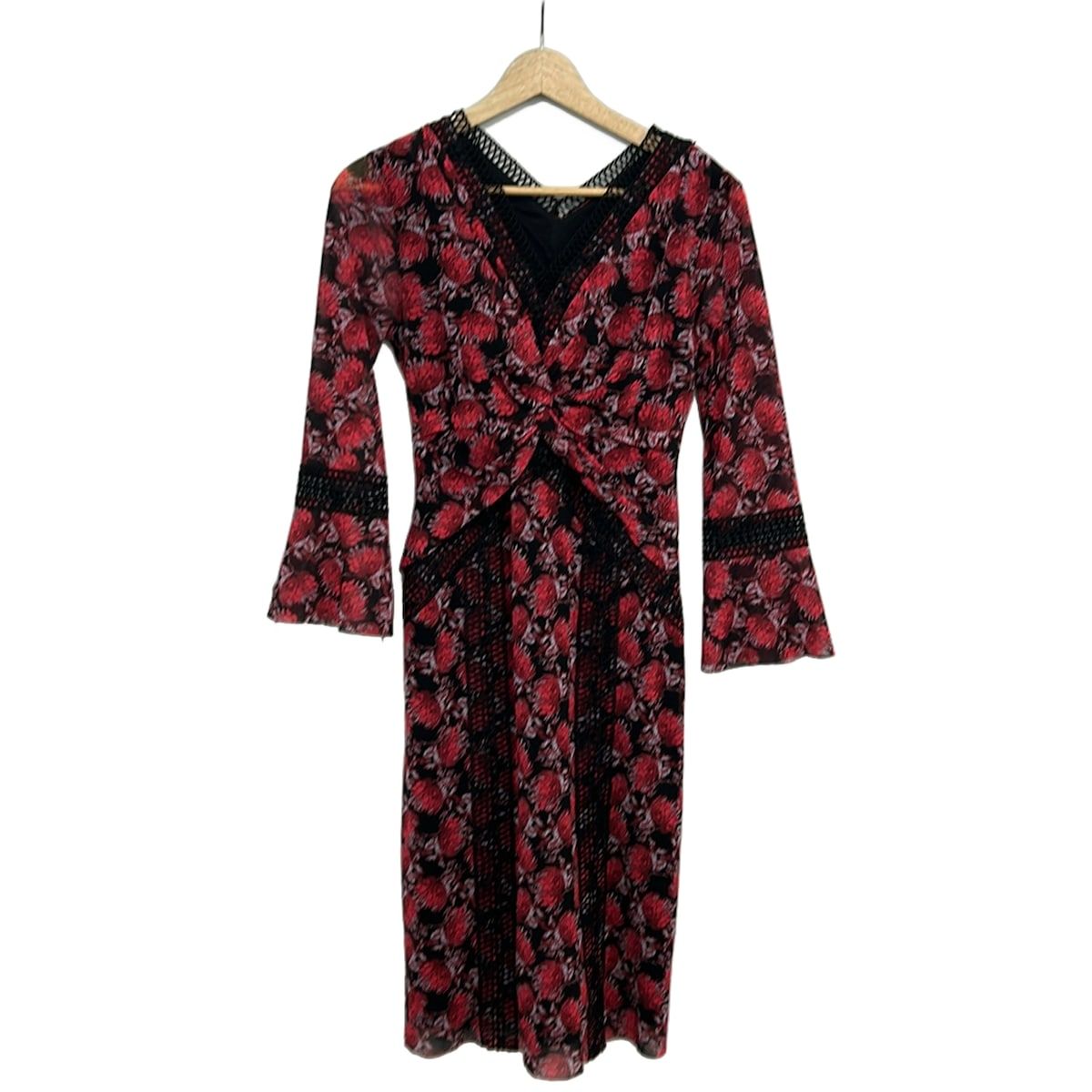 VIVIENNE TAM(ヴィヴィアンタム) ワンピース サイズ38 M レディース - 黒×レッド×グレー