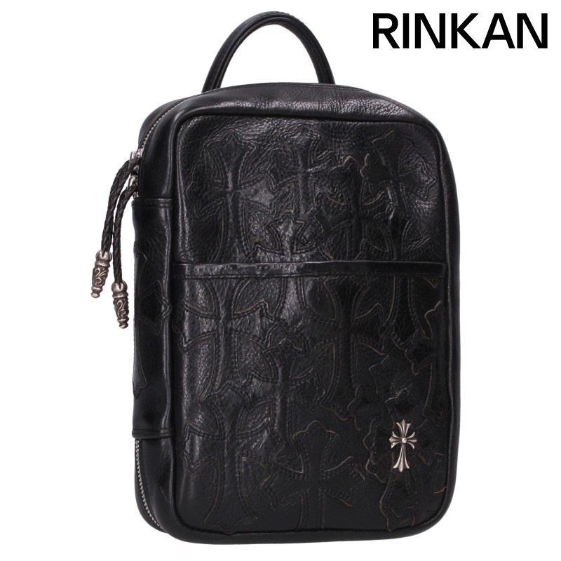 クロムハーツ EVERYDAY CARRY SM/エブリデイ セメタリークロスパッチレザーハンドバッグ メンズ