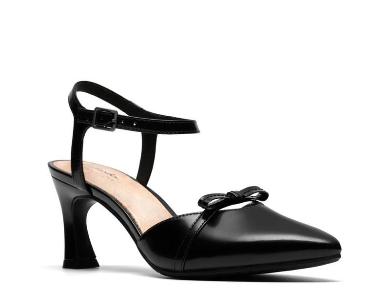 クラークス レディース シューズ パンプス Clarks Tammitha Bar Pump Black Leather ブラック