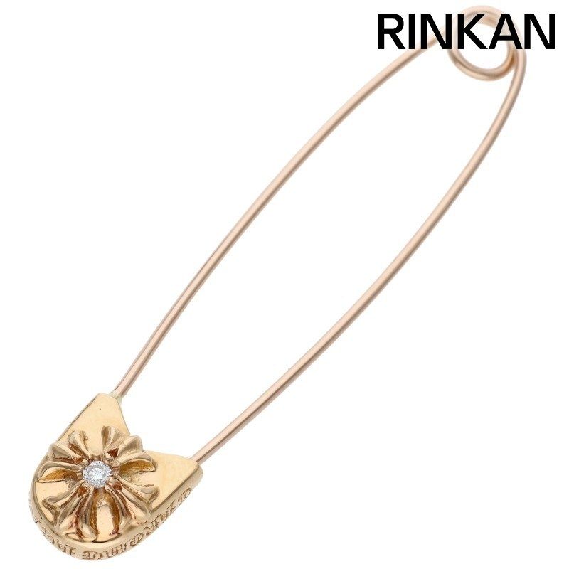 クロムハーツ  22K SAFETY PIN L DIA/22Kラージセーフティピン 1ダイヤ/ゴールドネックレストップ メンズ クロムハーツ 22K SAFETY PIN L DIA/22Kラージセーフティピン 1ダイヤ