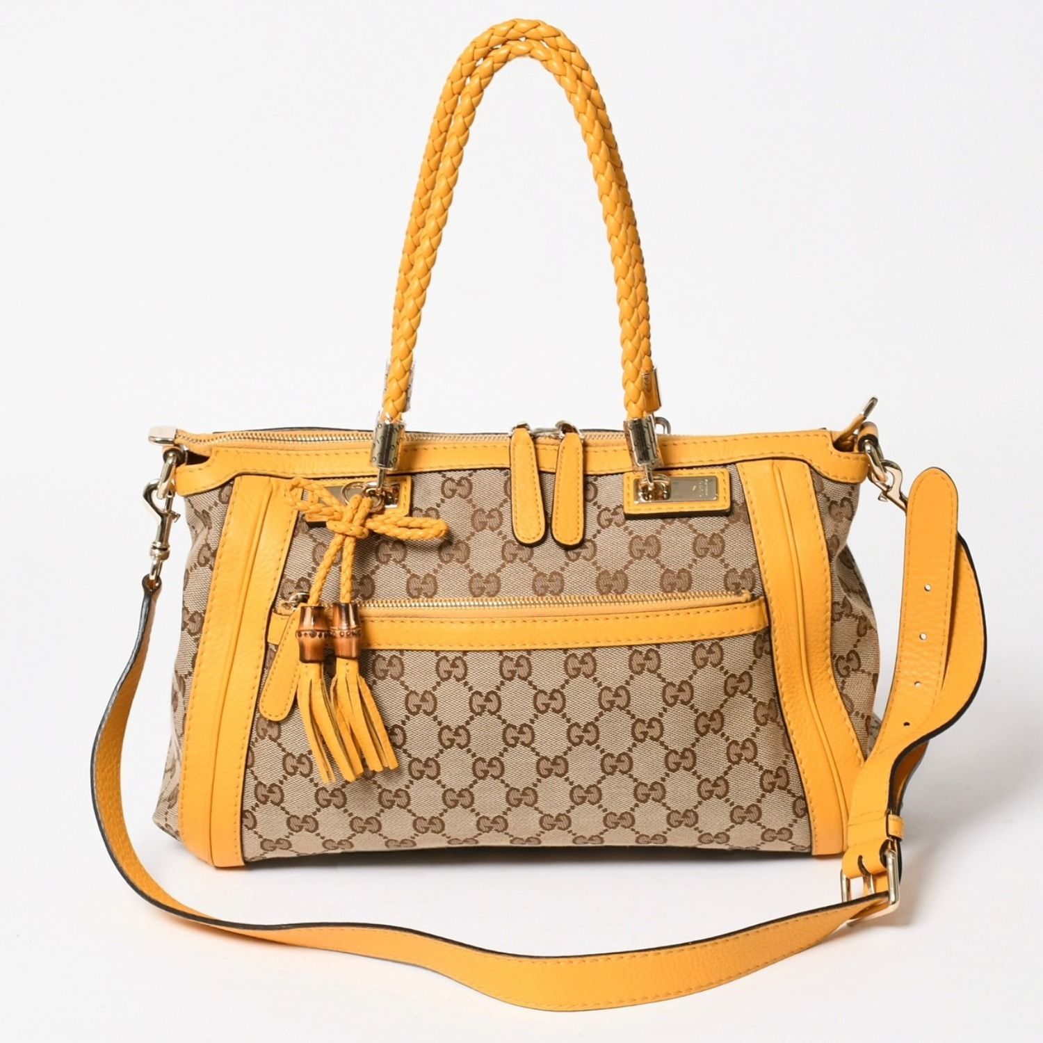 GUCCIグッチ バンブー ハンドバッグ 日本限定 フローラ 2wayベージュ 極美品 GUCCI グッチ 2WAY ショルダー ハンドバッグ 232300 GG