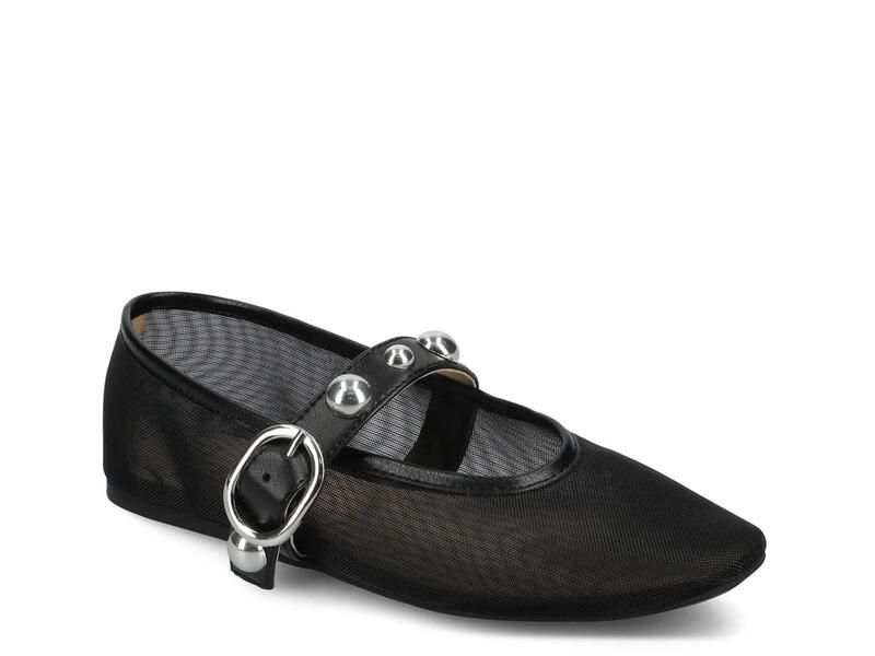 ジャーニー レディース シューズ パンプス Journee Naveah Mary Jane Flat Black Mesh ブラック