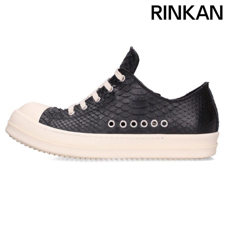 リックオウエンス EXTREME LOW SNEAKS RR01F2895 エクストリームローパイソンレザースニーカー メンズ 43