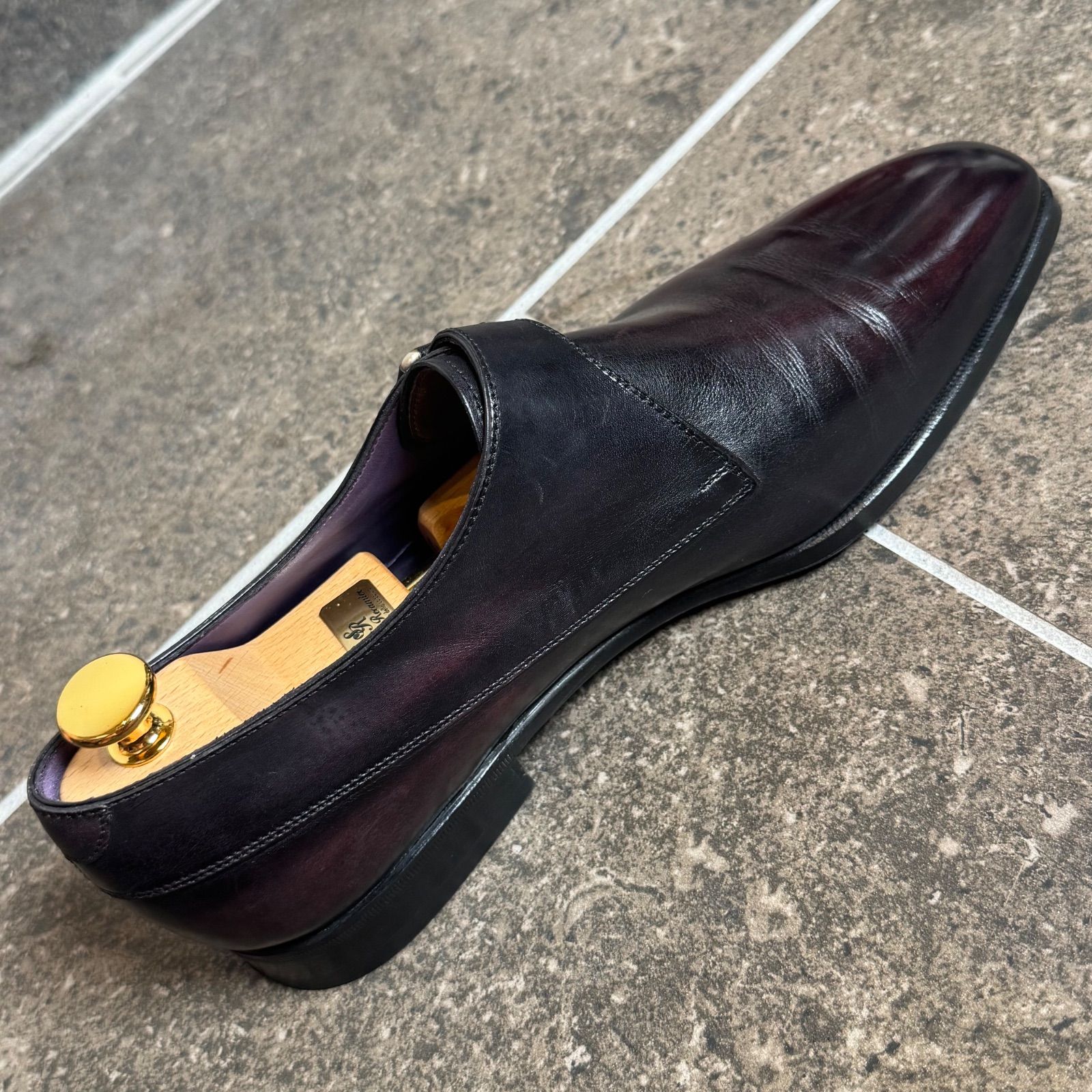 美品】 Berluti ベルルッティ デムジュール パープル サイズ7 - メルカリ