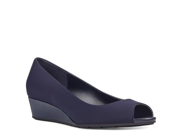 バンドリーノ レディース シューズ パンプス Bandolino Candra Wedge Pump Navy Fabric ネイビー