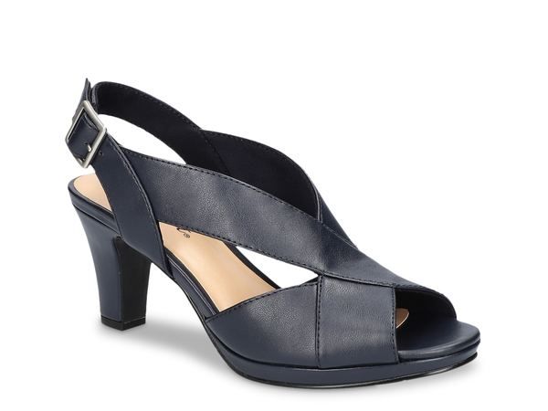イージーストリート レディース シューズ サンダル Easy Street Christy Sandal Navy ネイビー