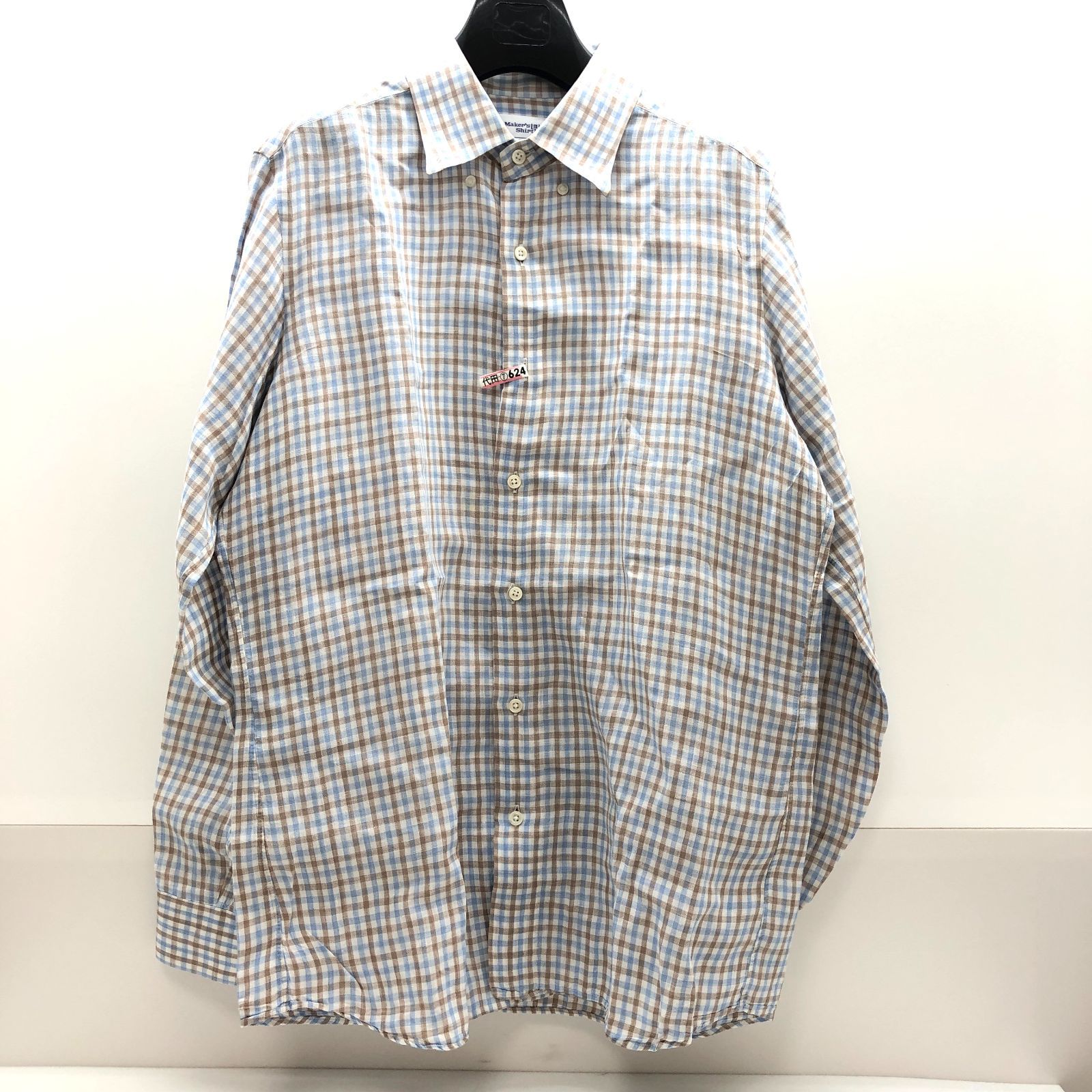 MAKER'S SHIRT KAMAKURA メンズ 長袖 シャツ Lサイズ チェック柄 ピュアリネン メーカーズシャツ鎌倉 SGKY26-2263 6,320円