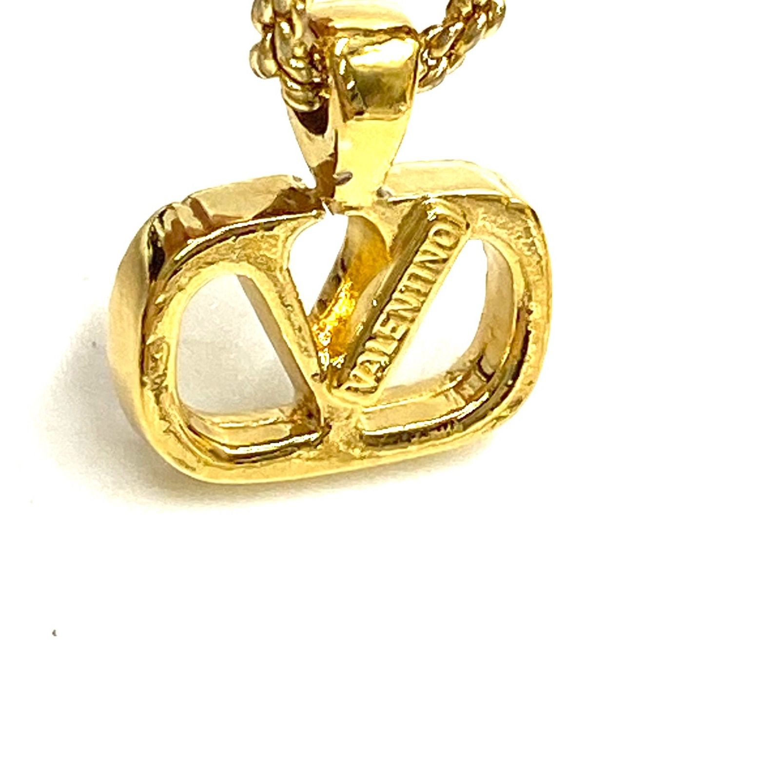 VALENTINO ヴァレンティノ V ロゴ ネックレス チョーカー ペンダント