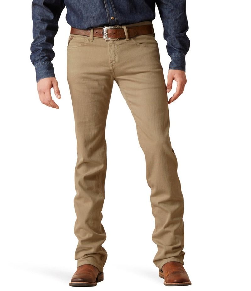 アリアト メンズ ボトムス デニムパンツ ストレート ジーンズ Ariat M7 Grizzly Straight Leg Jeans Brown ブラウン