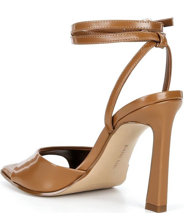 ジャンビニ レディース シューズ サンダル アンクル Gianni Bini Foles Ankle Wrap Square Toe Dressandals Cool Caramel