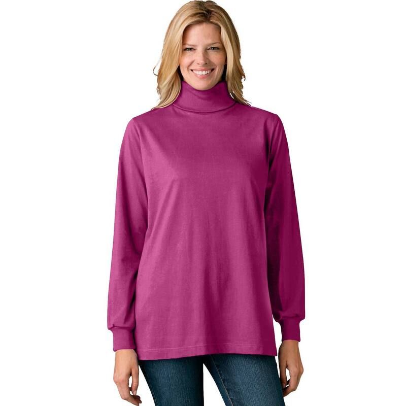 ウーマン ウィズイン レディース トップス Tシャツ タートルネック プラスサイズ 長袖 Woman Within Plusize Perfect LongSleeve Turtleneck Tee
