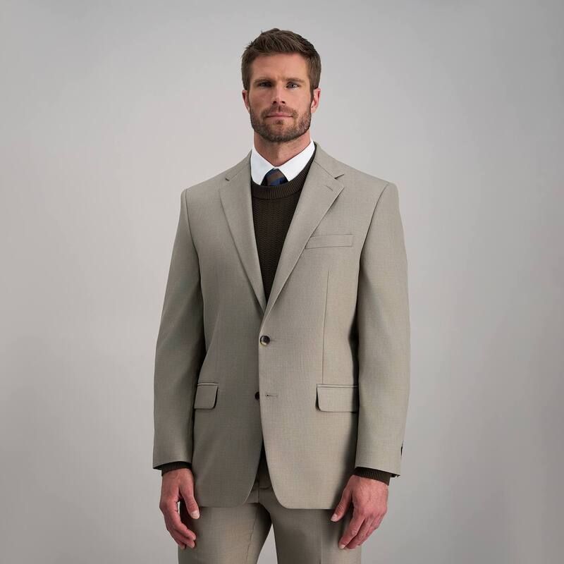 ハガー メンズ アウター ジャケット・ブルゾン Mens Haggar Premium ClassicFit Stretch Suit Jacket Oatmeal オートミール