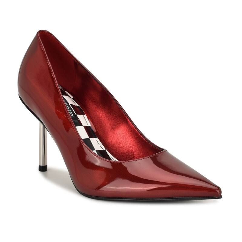 ナインウェスト レディース シューズ パンプス Nine West Deonne Womens Pointy Toe SlipOn Dress Pumps Dark Red Metallic レッド