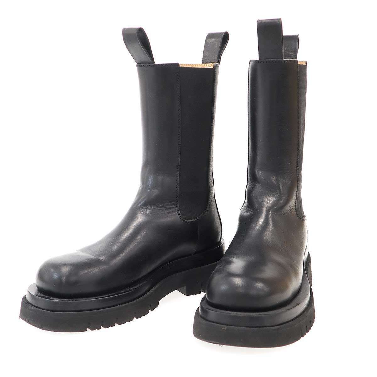 BOTTEGA VENETA ボッテガヴェネタ Lug Boots ロングラグブーツ ブラック 37