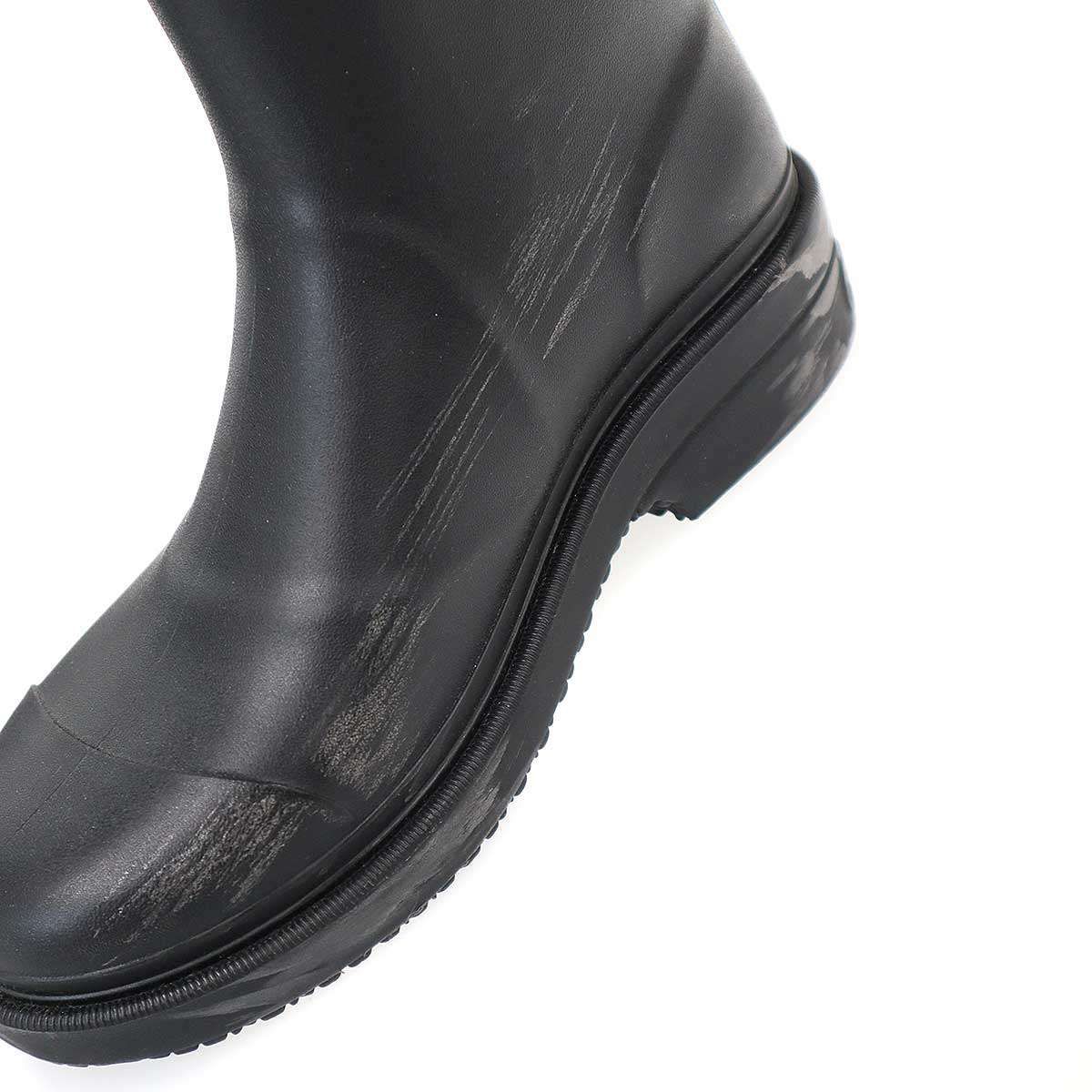 CHANEL シャネル　黒　レインブーツ　長靴　37 CHANEL シャネル ココマーク ロングレインブーツ ブラック 37 - メルカリ