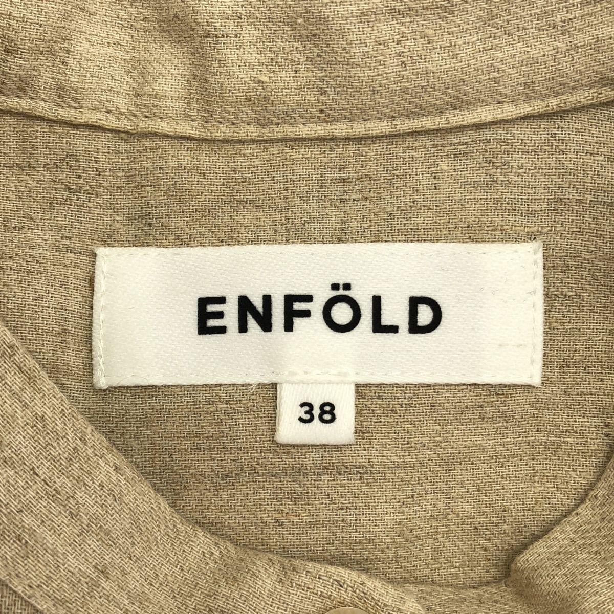 ENFOLD エンフォルド リネンアシンメトリーフレアタンクブラウス