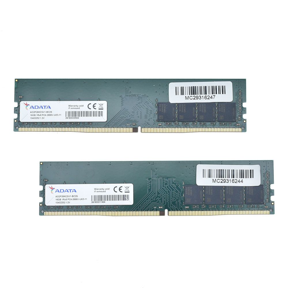 メモリ ADATA DDR4-2666V 16GB 2枚 合計32GB PC4-21333 中古品
