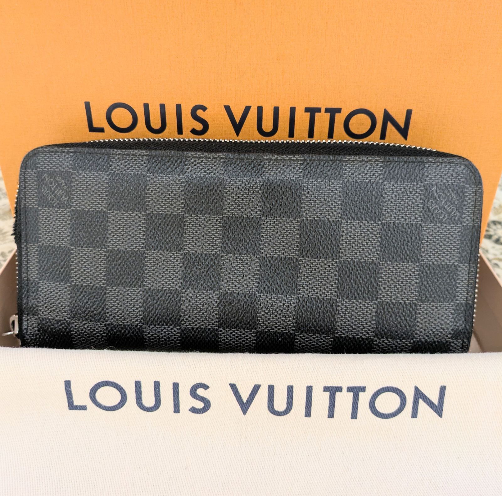 ジャンク】LOUIS VUITTON ルイヴィトン ダミエグラフィット ジッピー