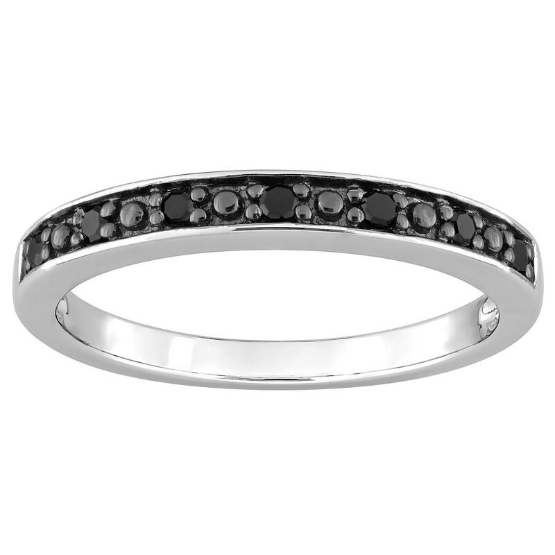 ステラ グレース レディース アクセサリー リング Stella Grace Sterling Silver 110 CaratW Black Diamond Wedding Band Sterlin