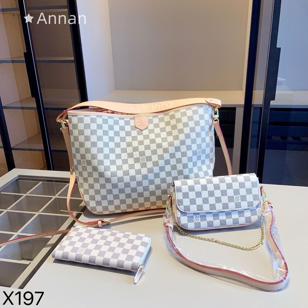 実用性 LV LOUIS VUITTON ルイヴィトン トートバッグ ショルダーバッグ 財布 3点セットバッグ