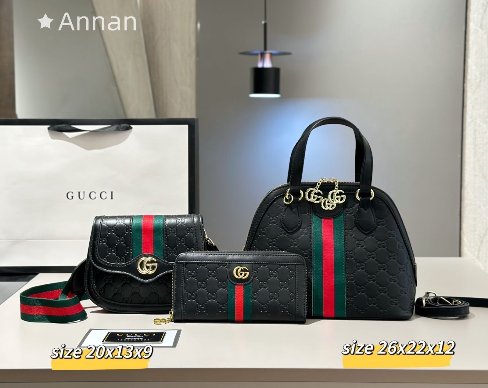 超美品 GUCCI グッチ GG ショルダーバッグ ハンドバッグ 財布 3点セットバッグ