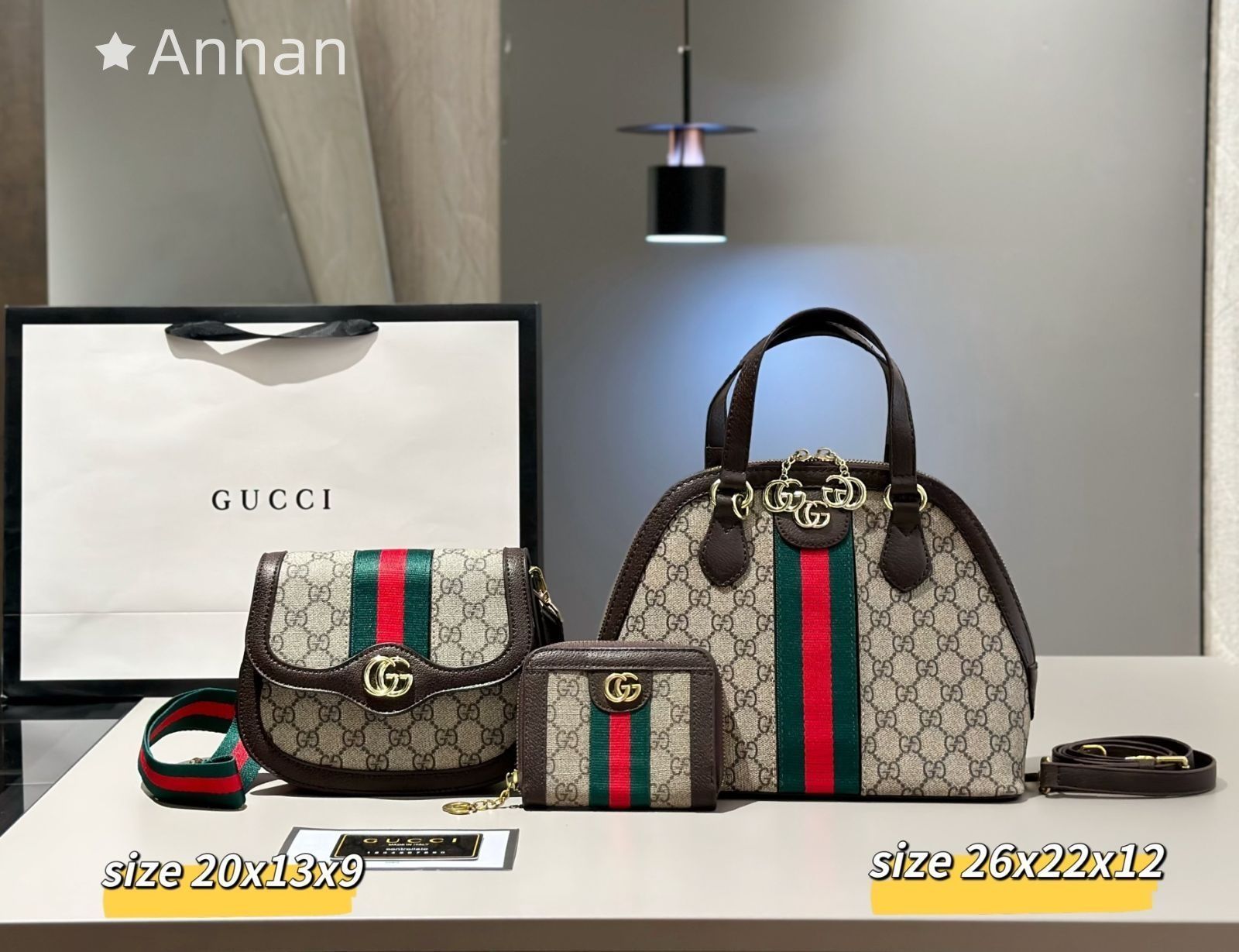 超美品 GUCCI グッチ GG ショルダーバッグ ハンドバッグ 財布 3点セットバッグ