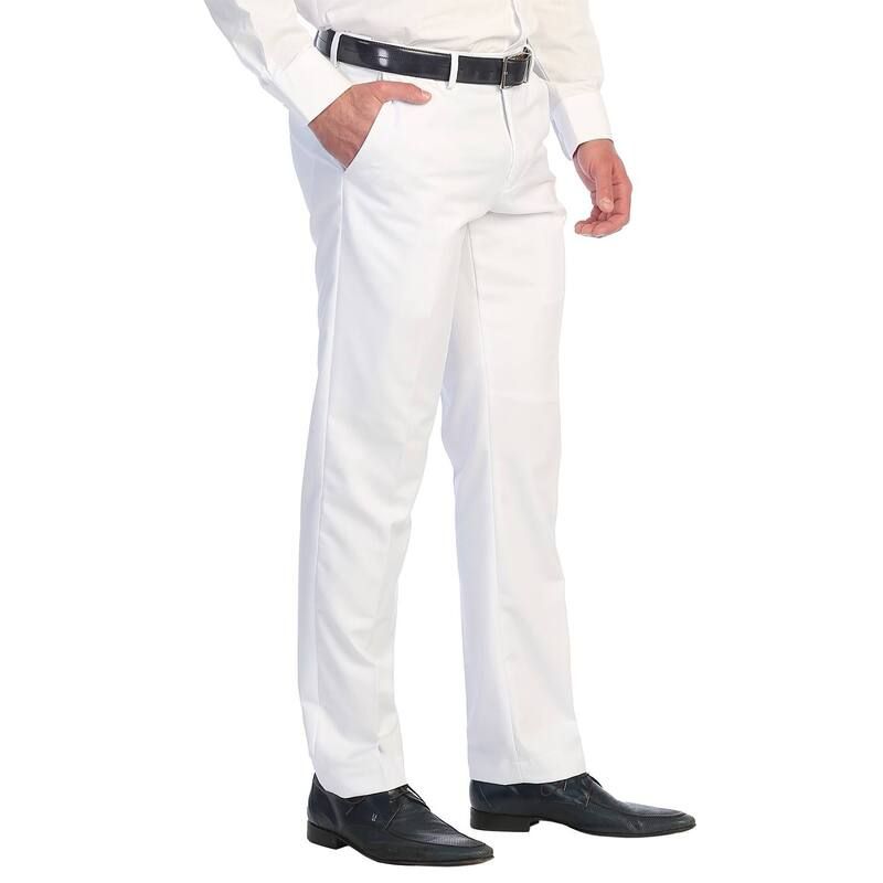 ジョベルティ メンズ ボトムス カジュアルパンツ Gioberti Mens Hidden Expandable Waist Dress Pants White ホワイト