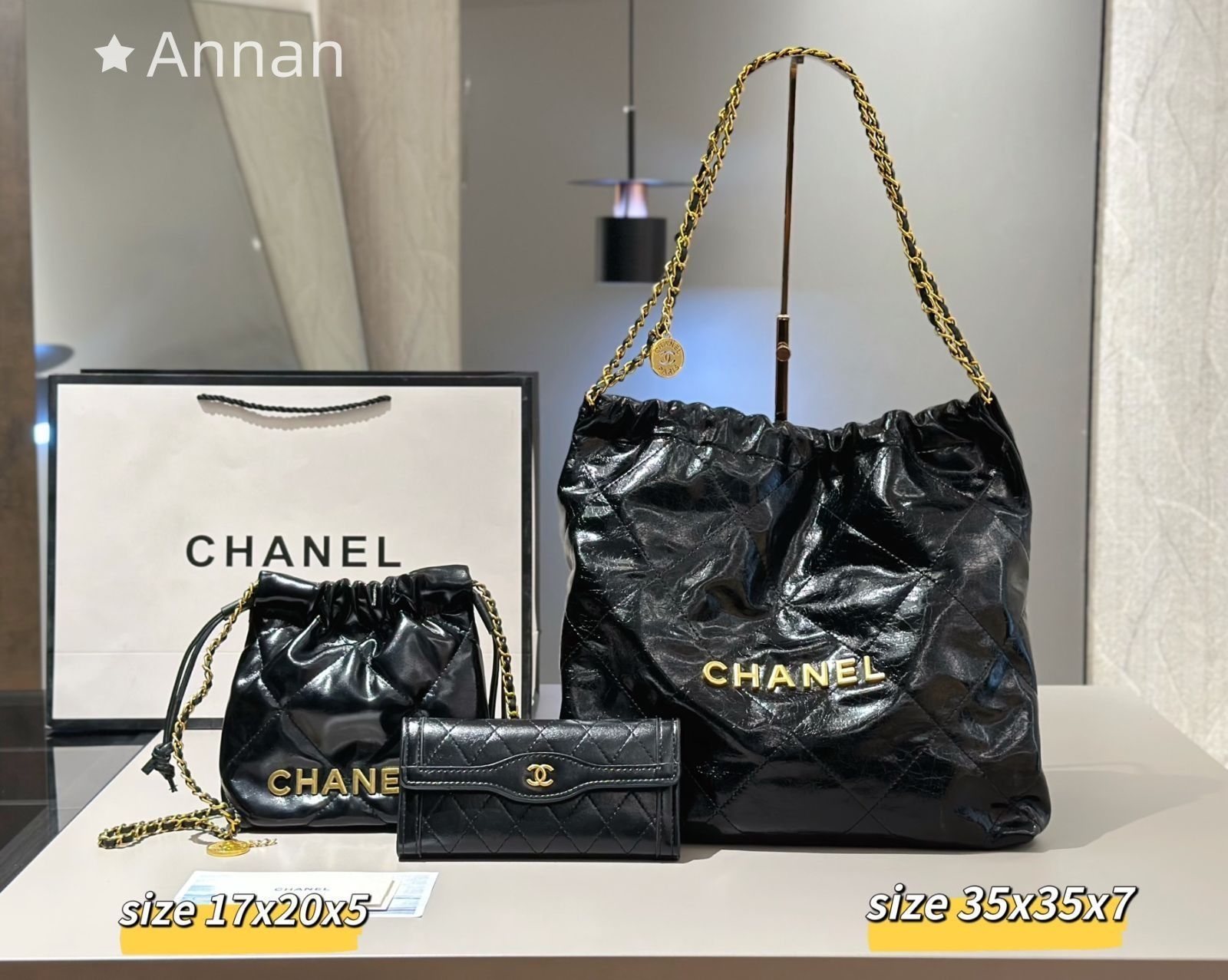 送料込 CHANEL シャネル ショルダーバッグ ハンドバッグ 財布 3点セットバッグ