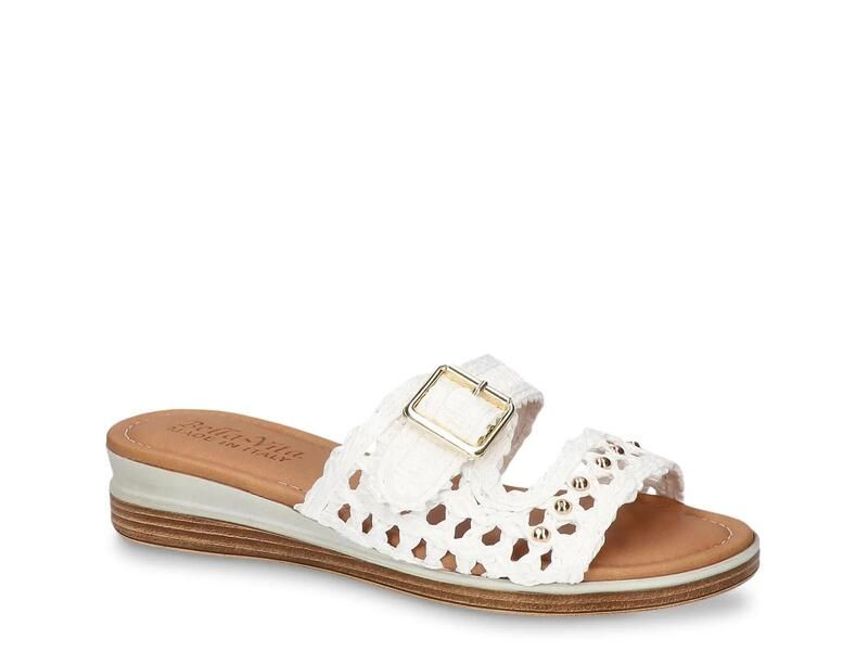 ベラヴィータ レディース シューズ サンダル Bella VitaBar Italy Wedge Sandal White ホワイト