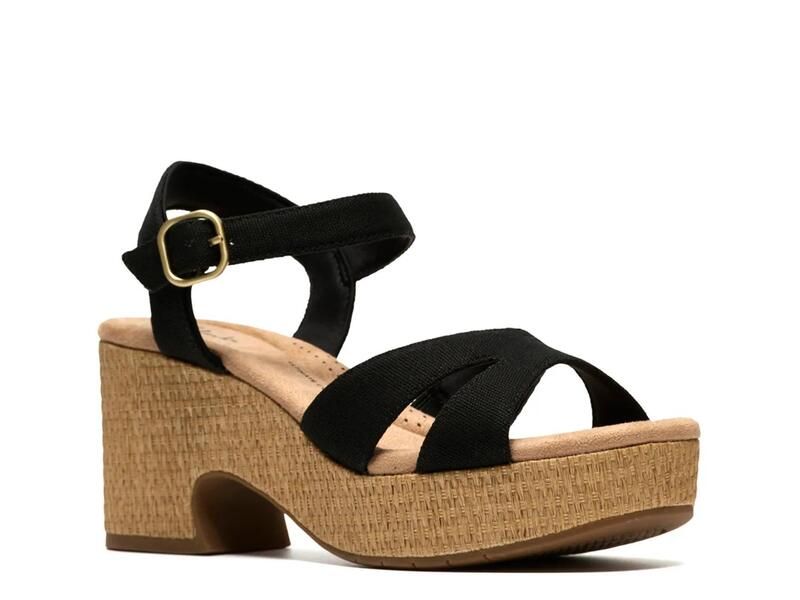 クラークス レディース シューズ サンダル プラットフォーム Clarks Nerisa Twist Platform Sandal Black ブラック