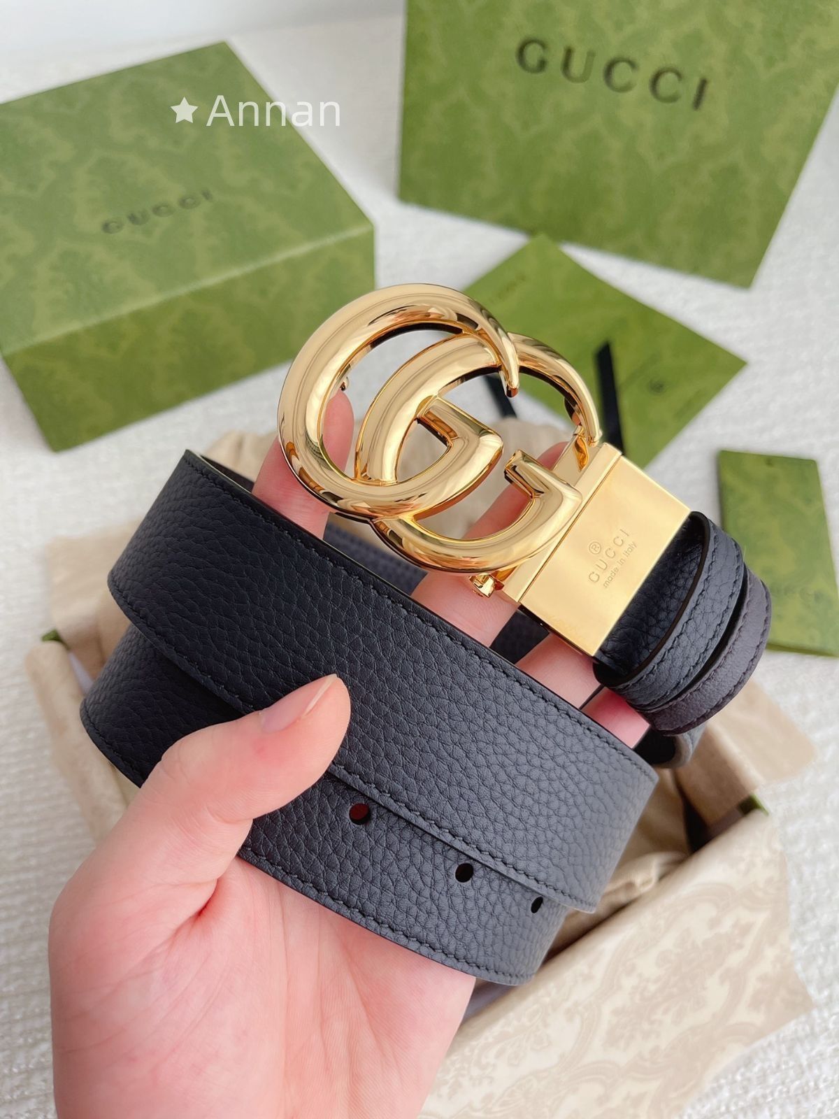 送料込☆ 極美品 GUCCI グッチ GG ベルト メンズ 本革 10,220円