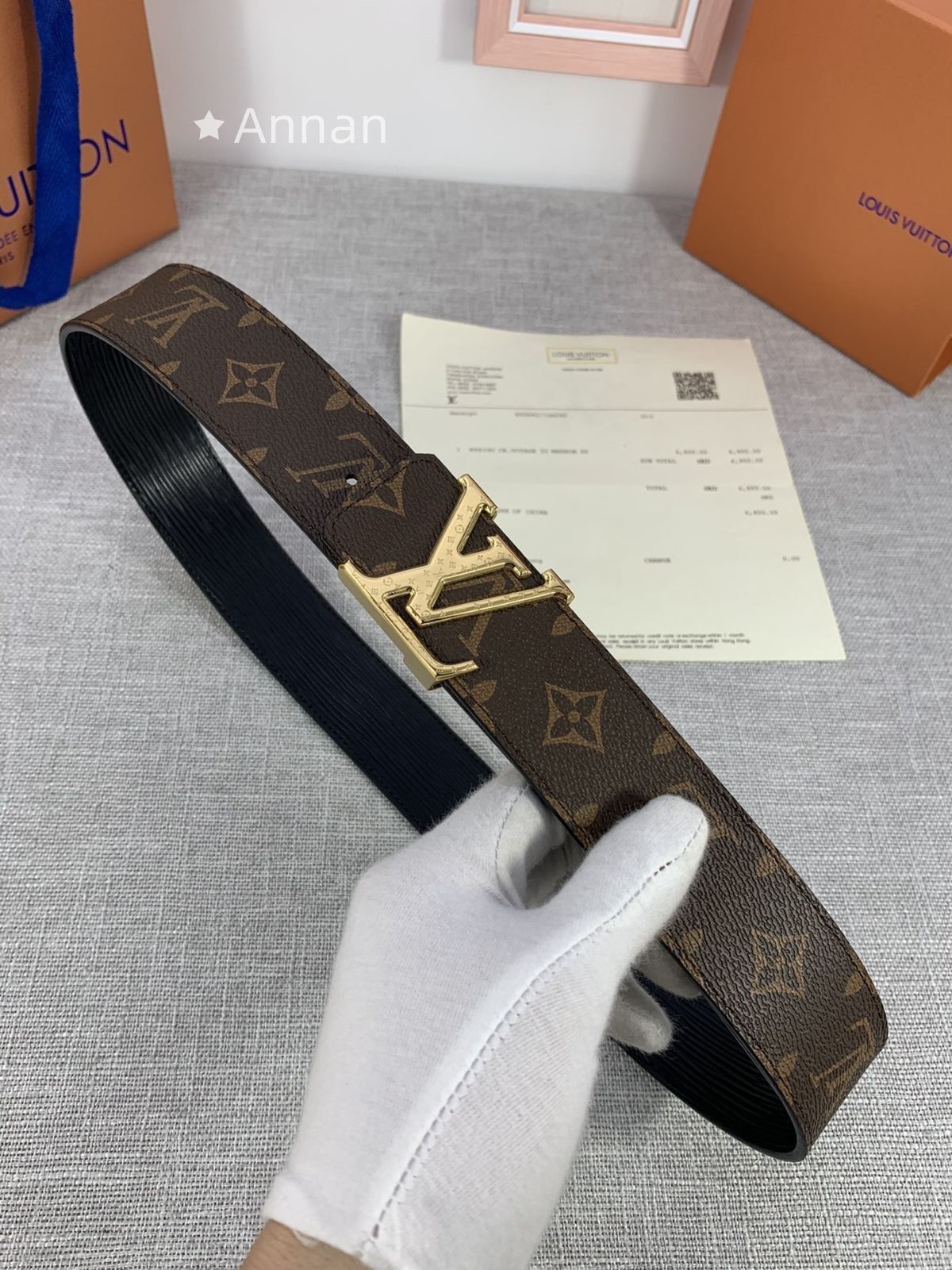 希少 新品 LV LOUIS VUITTON ルイヴィトン ベルト メンズ 本革