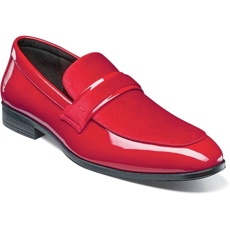 ステイシーアダムス レディース シューズ スリッポン・ローファー Stacy Adamspratley Mens Moc Toe SlipOn Shoes Red レッド