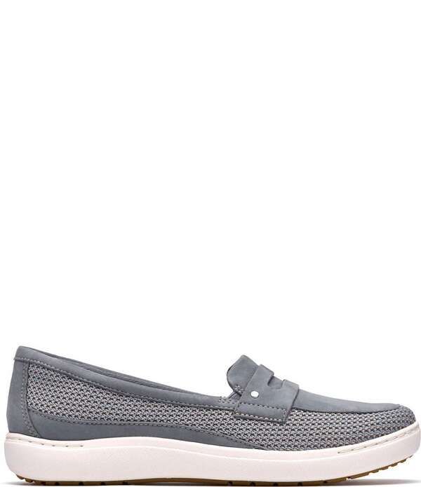 クラークス レディース シューズ パンプスエード ローファー Clarks Artisanalle Glide Wovenubuck Suede Penny Loafers Denim Blue デニ