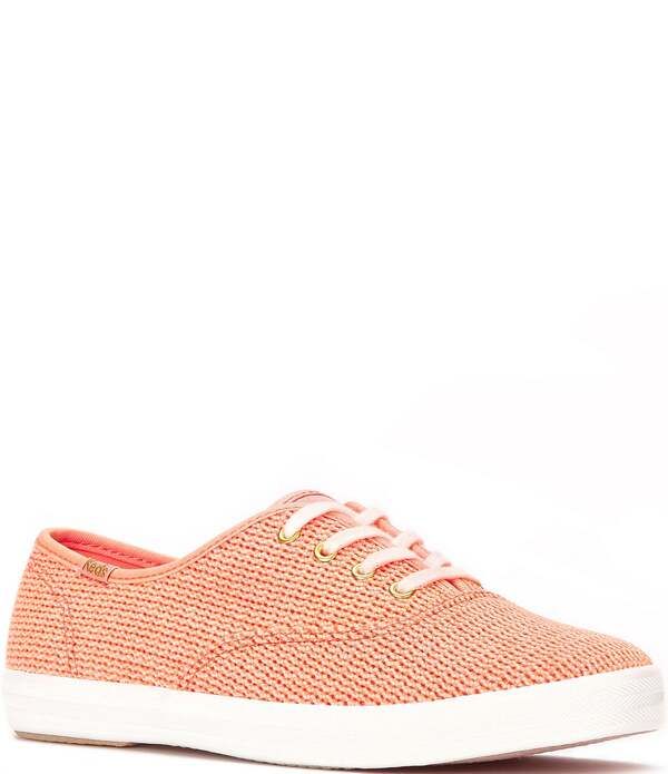 ケッズ レディース ボトムス カジュアルパンツ メッシュ スニーカー レース Keds Champion Canvas Mesh Lace Up Sneakers Neon Coral コーラル