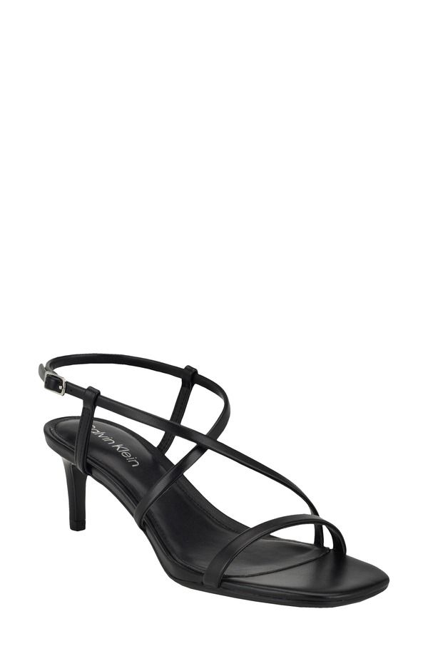カルバンクライン レディース シューズ ヒール サンダル アンクル Calvin Klein Ishayankle Strap Sandal Black ブラック