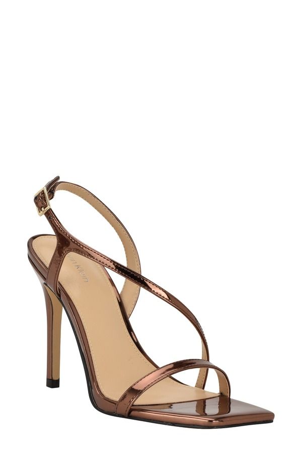 カルバンクライン レディース シューズ ヒール サンダル Calvin Klein Tansley Slingback Sandal Bronze