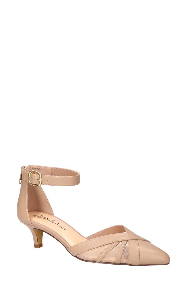 ベラヴィータ レディース シューズ ヒール Bella Vita Malani Pointed Toe Kitten Heel Pump Beige Leather ベージュ