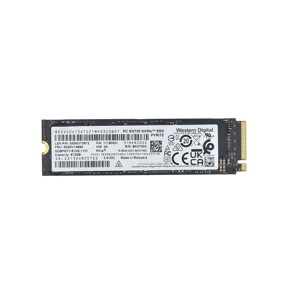 ThinkPad E14 Gen 3 14inch 20Y7-002JJP SSD 512GB PC SN730 NVMe WD 交換用 中古パーツ Lenovo